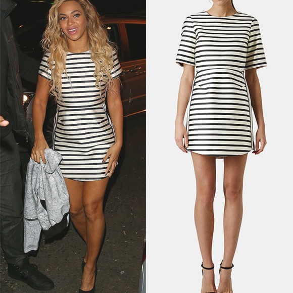 Topshop | Dresses | Topshop Stripe Satin Dress | Poshmark